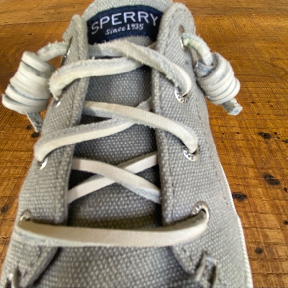 Sperry Crest Vibe Linen Sneaker Gray Women’s  7 Lightweight Breathable Coastal - Picture 10 of 15